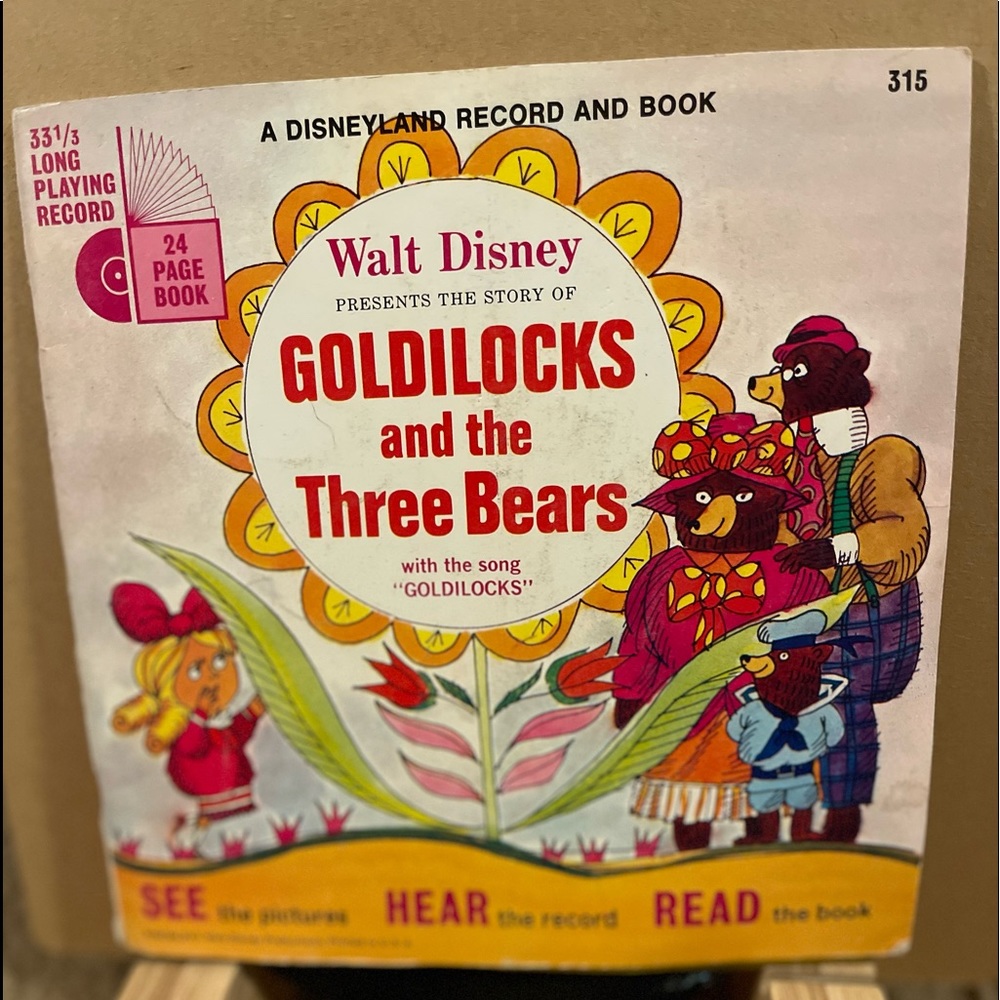 Walt Disney’s Goldilocks and The Three Bears record and book